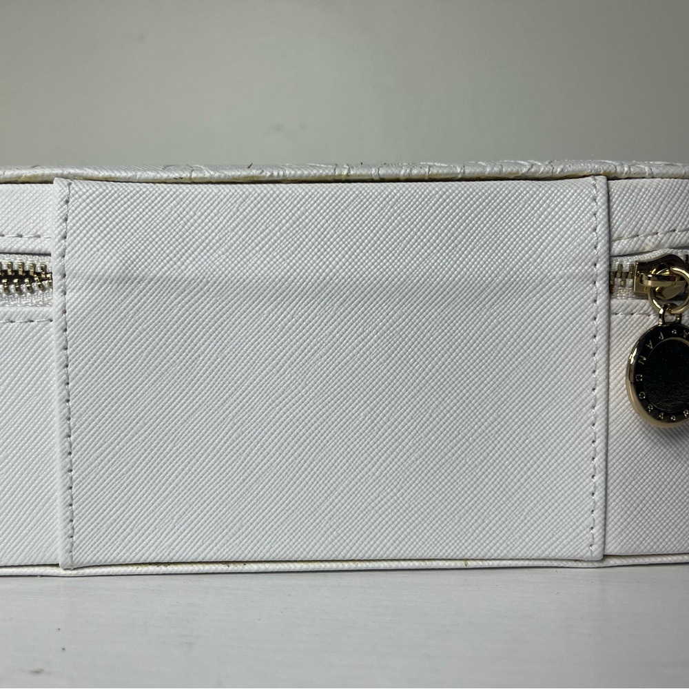 Pandora White Floral Zip Jewelry Case Travel Organizer Ring & Charm Storage - Picture 6 of 8